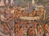 Сальвадор Дали. Купальщицы в Коста Брава. 1923. Картон, масло; 72х103. Частное собрание