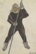 Дейнека Александр Александрович. Эскиз театрального костюма. 1920 Бумага, тушь. 22,7x15,5 Собственность семьи художника