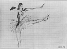 Дейнека Александр Александрович. Танцовщица. 1926 Бумага, чернила. 10,7x15,3 Собственность семьи художника