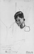 Дейнека Александр Александрович. Из американских зарисовок. 1935 Бумага, карандаш. 22,7x15,3 Собственность семьи художника