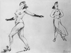 Дейнека Александр Александрович. Эстрадный танец. 1935 Бумага, карандаш. 28,3х38,5 Собственность семьи художника