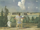 Дейнека Александр Александрович. В парке. Михайловское. 1946 Бумага, акварель, тушь, белила. 33х46 Частное собрание