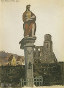 Дейнека Александр Александрович. Братислава. 1947 Бумага, гуашь, акварель. 20,5x15,2 Собственность семьи художника