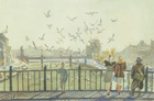 Дейнека Александр Александрович. Весна в Вене. 1947 Бумага, акварель. 33х49,2 Государственный музей искусств Казахской ССР